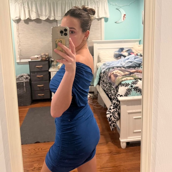 ROYAL BLUE DRESS - Picture 2 of 3